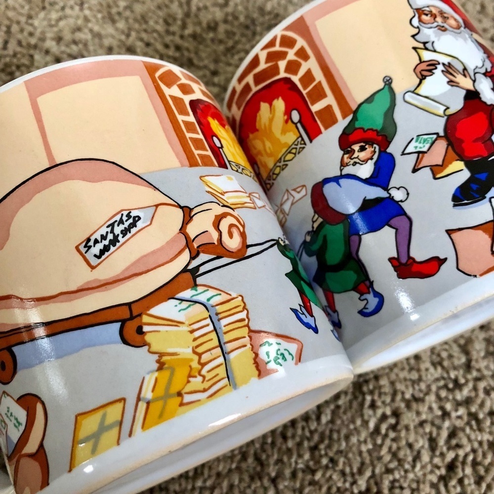 Sue Zipkin Christmas Fireplace Coffee Mug Set - Picture 6 of 9